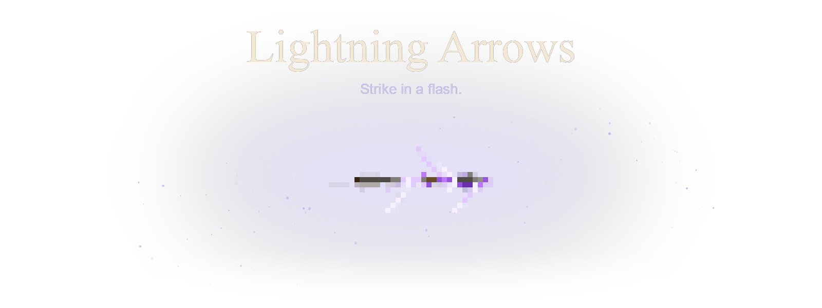 Lightning Arrows flying east with particle effects
